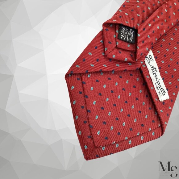 E. MARINELLA Burgundy Paisley Luxury Silk Tie Hand Made In Italy W: 3.75" EX CD - Picture 5 of 6